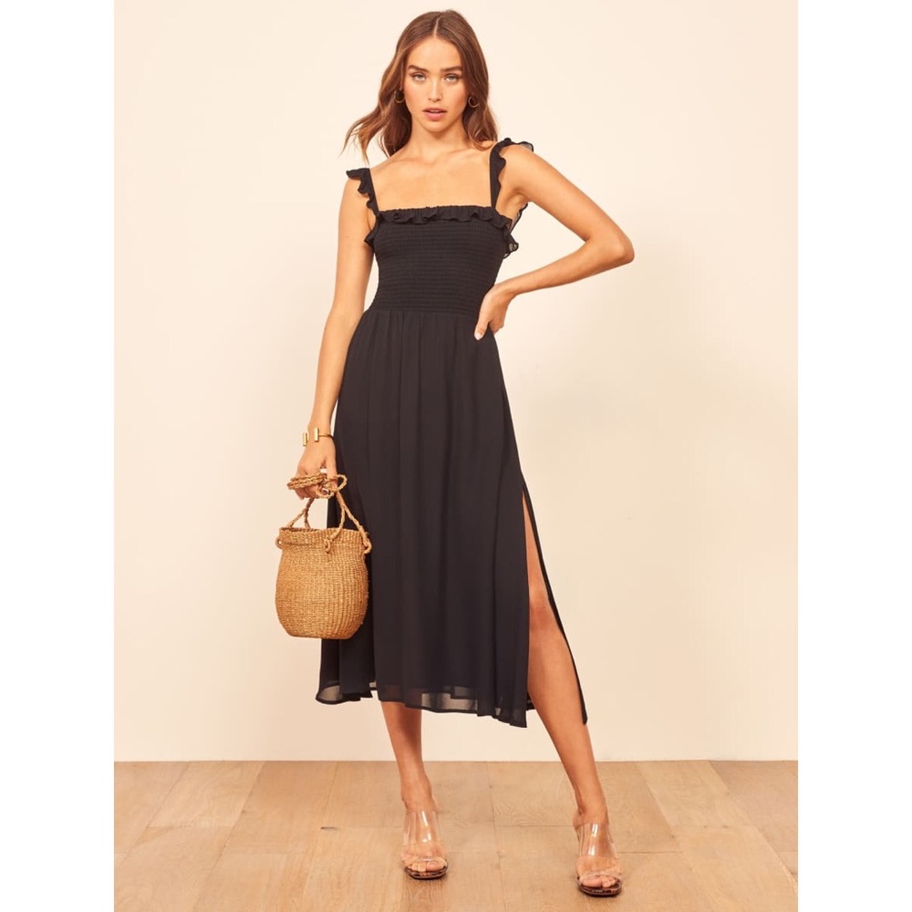 Reformation Siesta Dress in Black